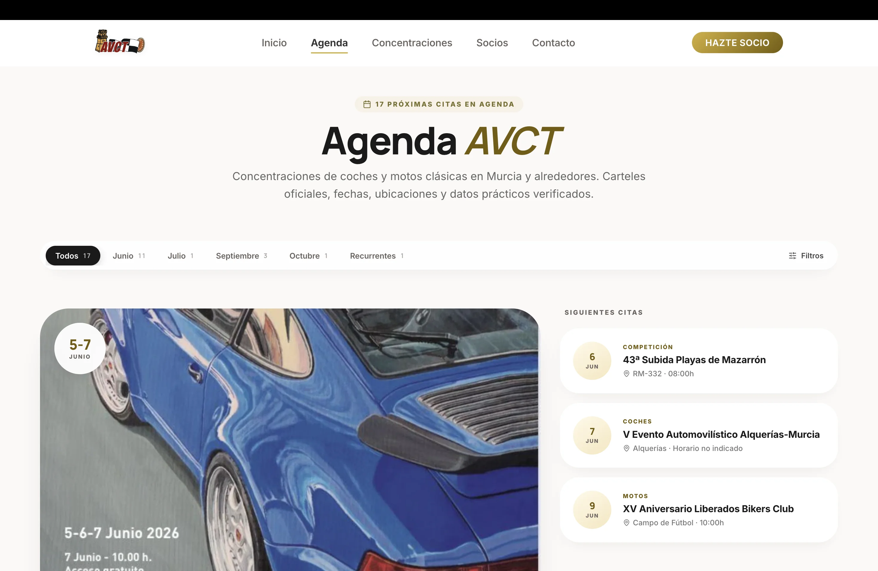 Captura 2 AVCT · Vehículos Clásicos